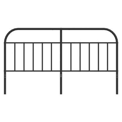 Metal Headboard Black 160 cm