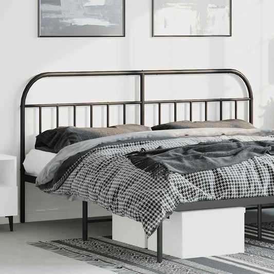 Elegant Black Metal Headboard 180 cm - Contemporary Bedroom Decor