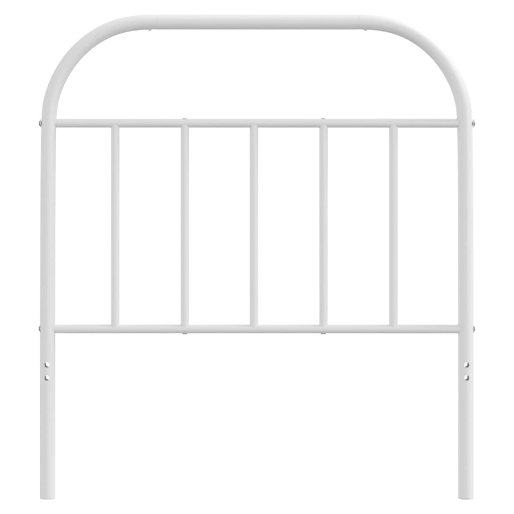Sleek White Metal Headboard - Elegant 80 cm Design
