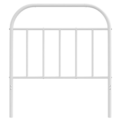 Sleek White Metal Headboard - Elegant 80 cm Design