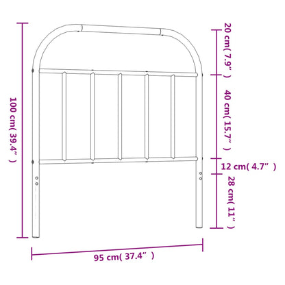 White Metal Headboard - Elegant 90 cm Design for Stylish Bedrooms