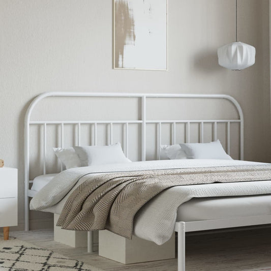 Elegant White Metal Headboard - 200 cm for Stylish Bedrooms
