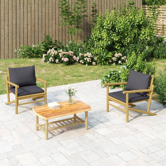 Bamboo Garden Coffee Table 90x55x37 cm – Natural Outdoor Elegance