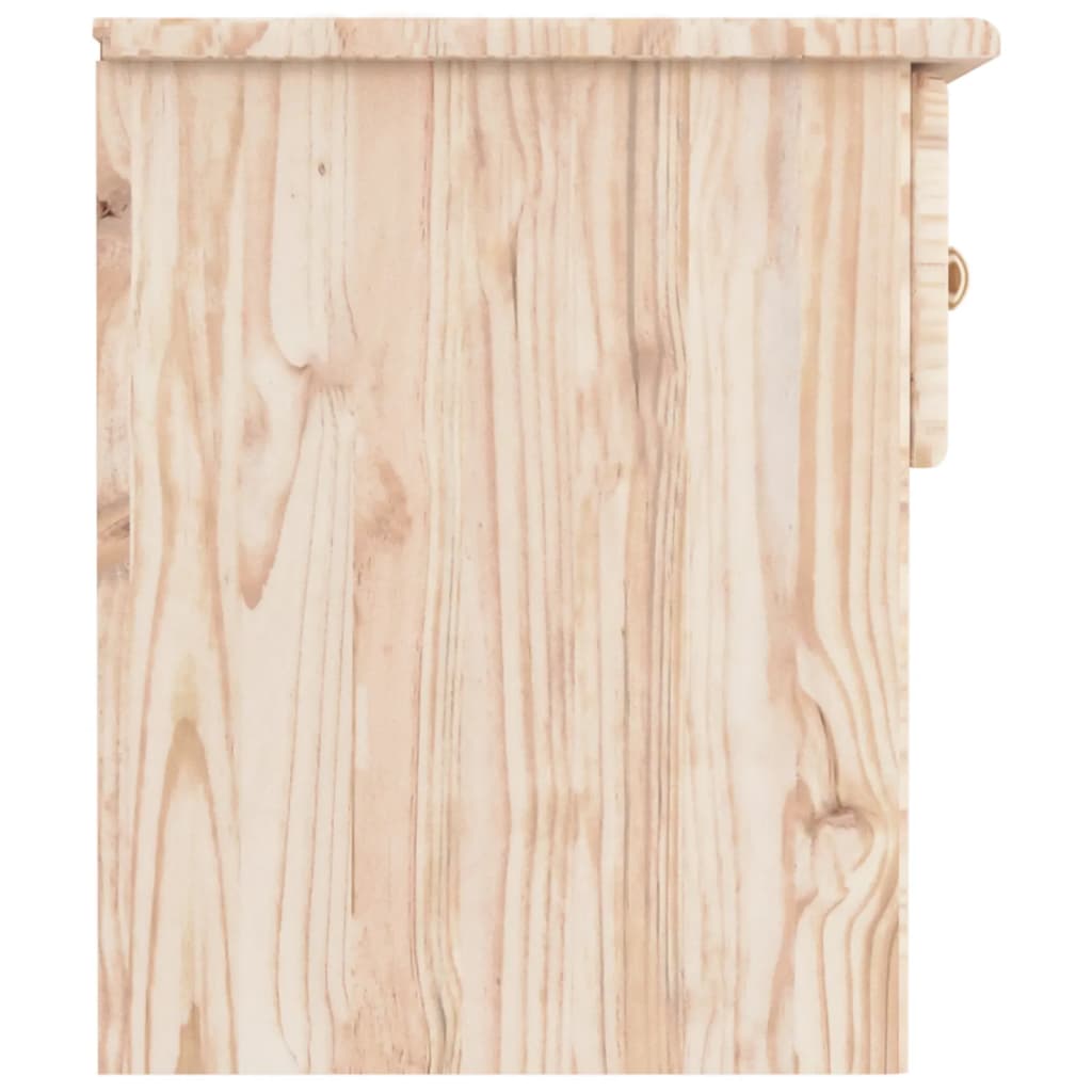 Solid Pine Bedside Cabinet ALTA 41x35x41 cm - Natural Wood Finish
