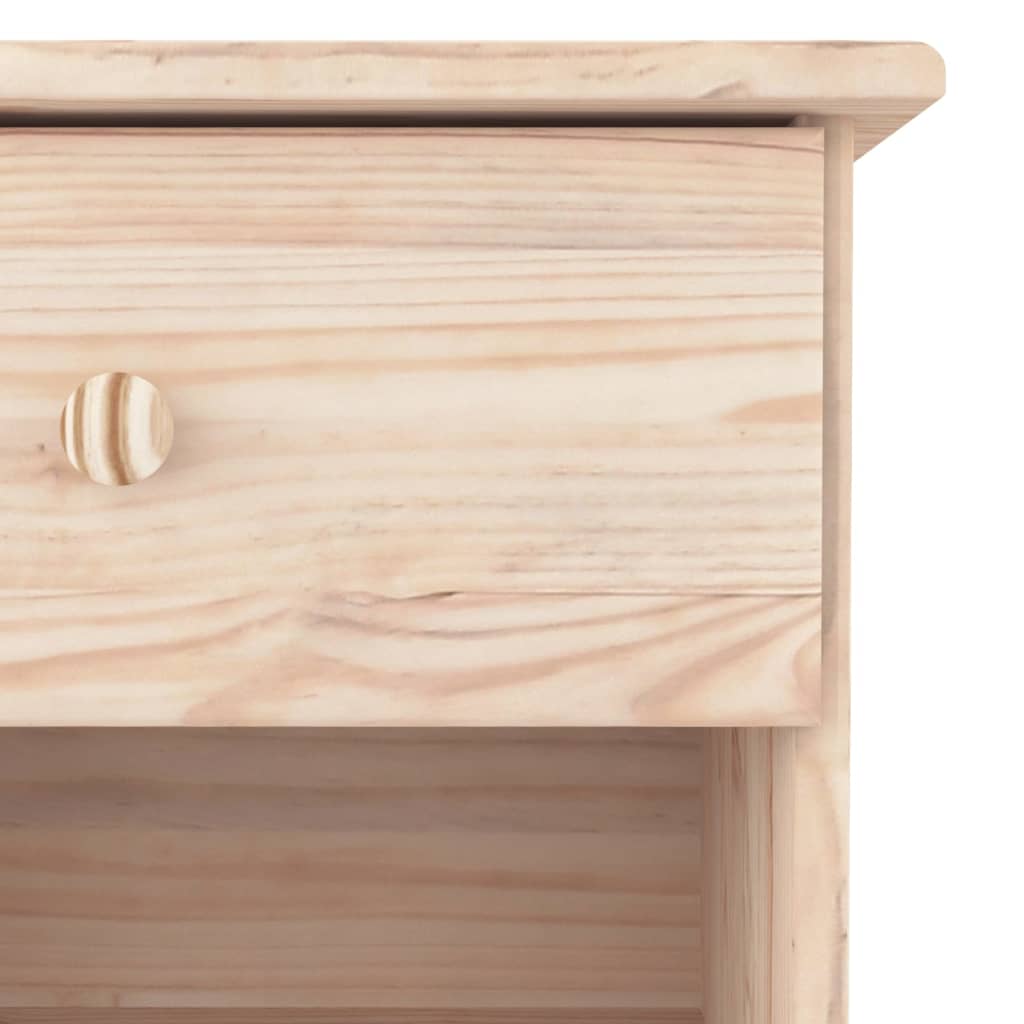 Solid Pine Bedside Cabinet ALTA 41x35x41 cm - Natural Wood Finish