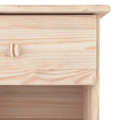 Solid Pine Bedside Cabinet ALTA 41x35x41 cm - Natural Wood Finish