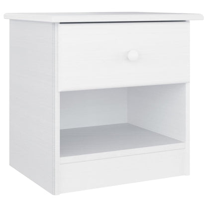 Solid Pine Bedside Cabinet ALTA White 41x35x41 cm