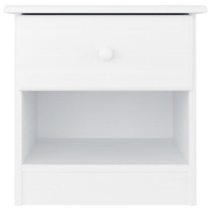 Solid Pine Bedside Cabinet ALTA White 41x35x41 cm