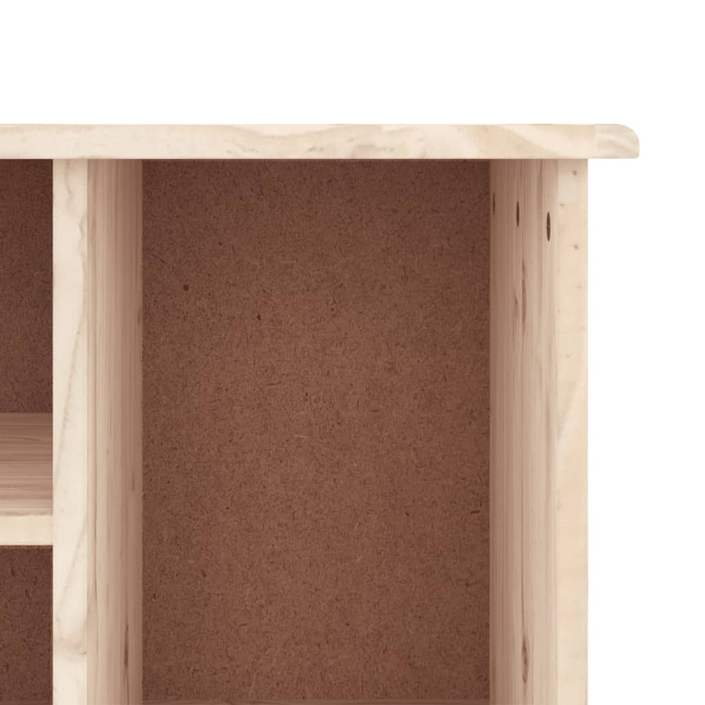 Solid Pine Shoe Bench ALTA - 100x35x45 cm - Natural Wood Finish