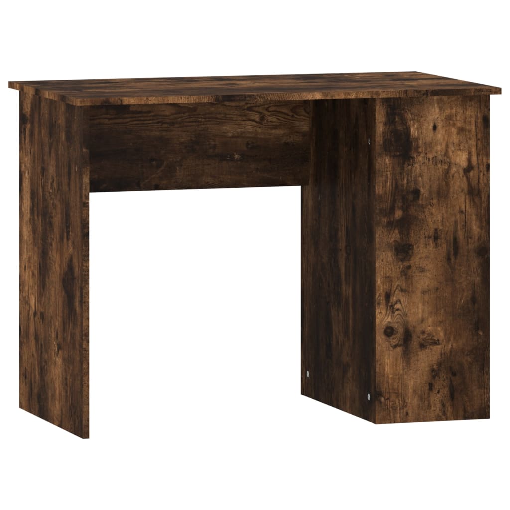 Smoked Oak Engineered Wood Desk 100x55x75cm - Stylish & Durable