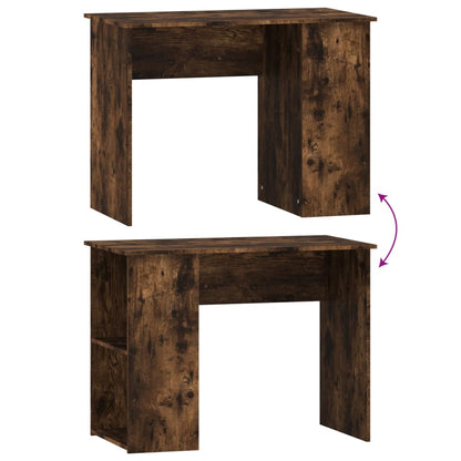 Smoked Oak Engineered Wood Desk 100x55x75cm - Stylish & Durable
