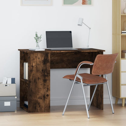 Smoked Oak Engineered Wood Desk 100x55x75cm - Stylish & Durable