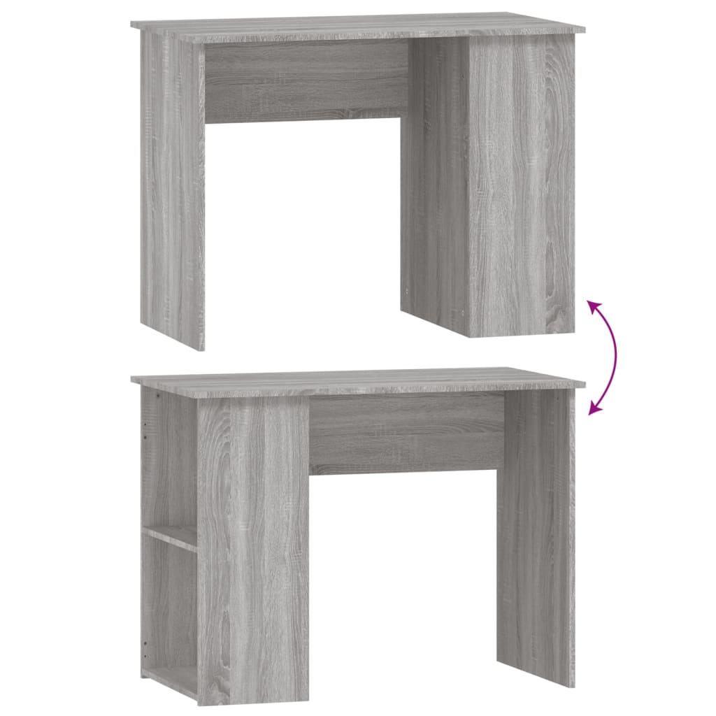 Stylish Grey Sonoma Engineered Wood Desk - 100x55x75 cm