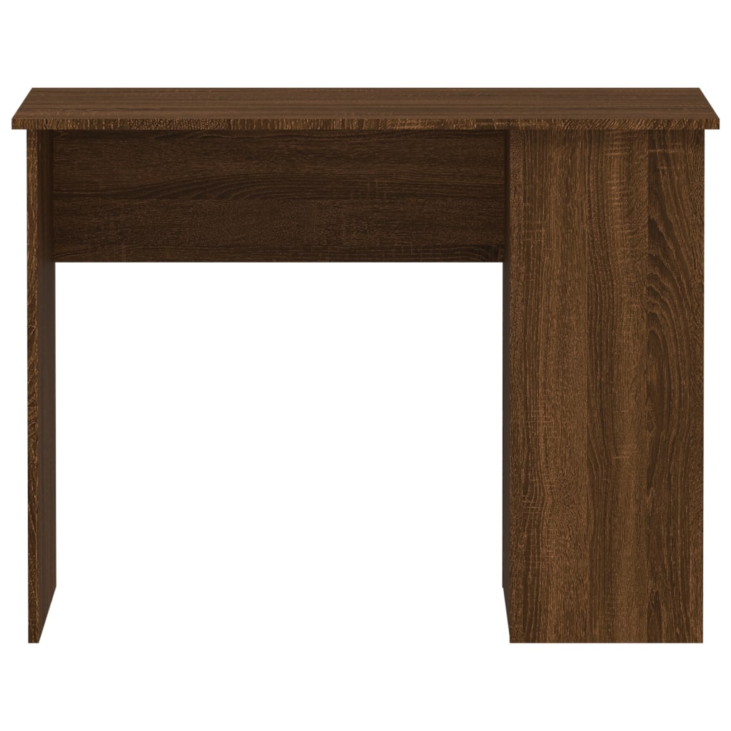 Brown Oak Desk - 100x55x75cm - Stylish Engineered Wood