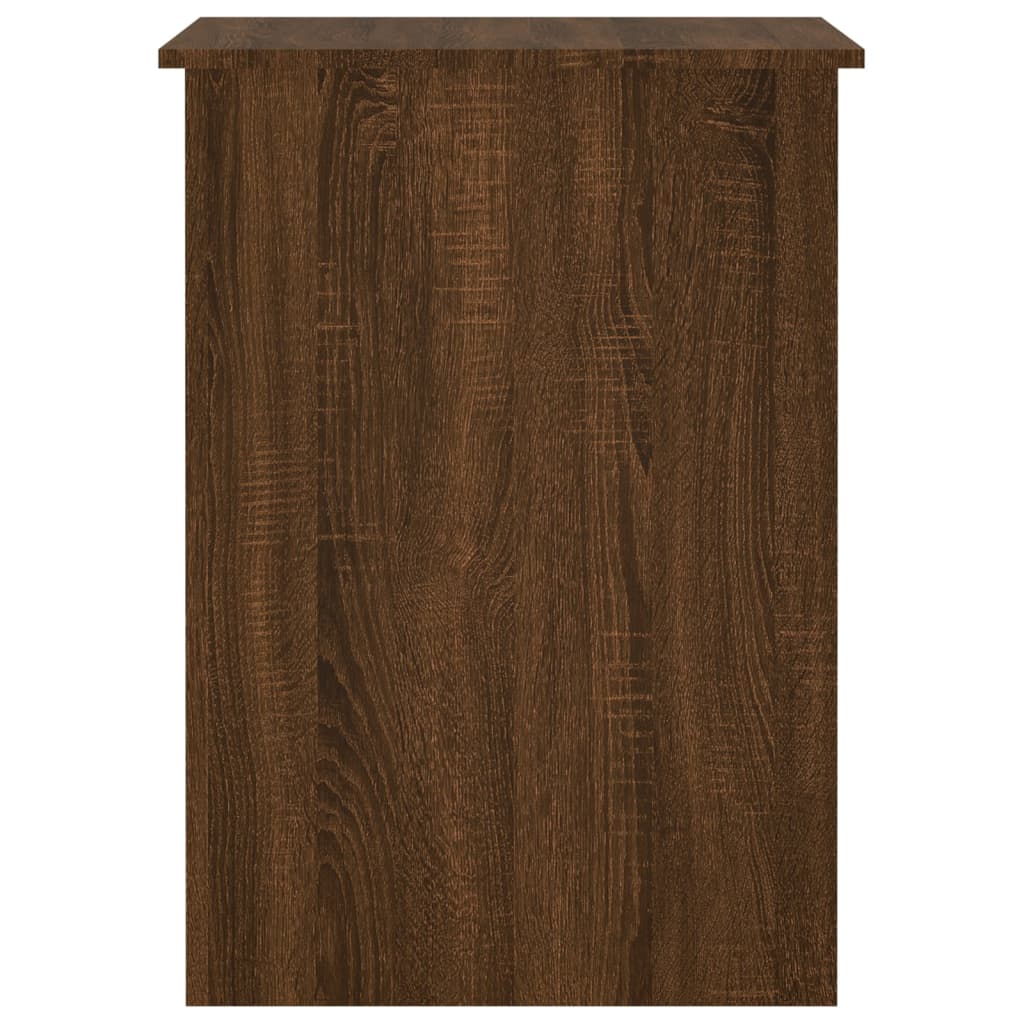 Brown Oak Desk - 100x55x75cm - Stylish Engineered Wood