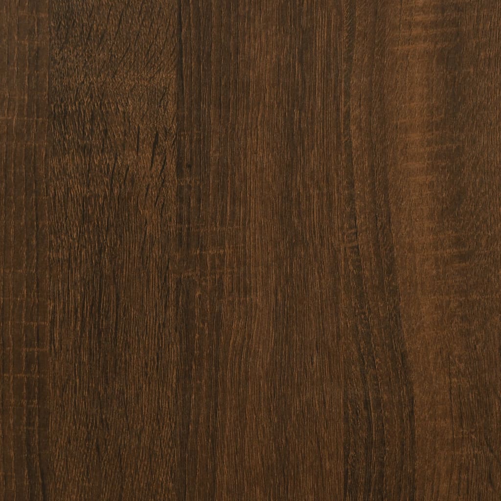 Brown Oak Desk - 100x55x75cm - Stylish Engineered Wood