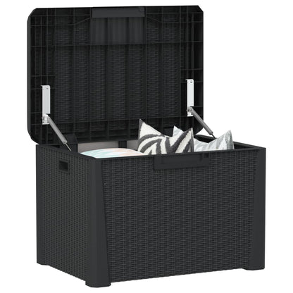Anthracite Garden Storage Box 125L PP - Durable Outdoor Organizer