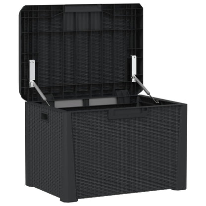 Anthracite Garden Storage Box 125L PP - Durable Outdoor Organizer