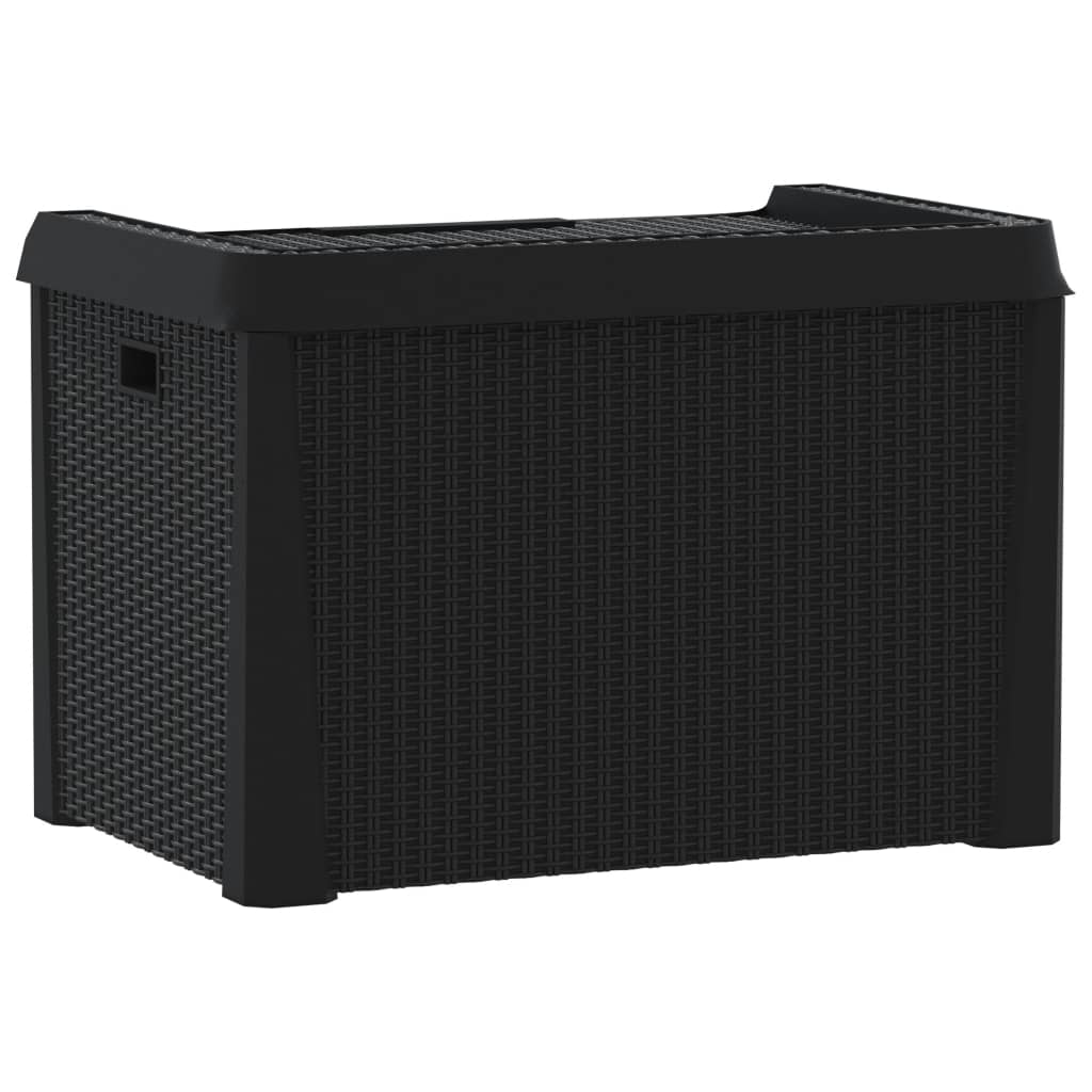 Anthracite Garden Storage Box 125L PP - Durable Outdoor Organizer