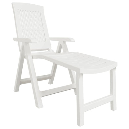 White Plastic Sun Lounger - Durable & Stylish Outdoor Recliner