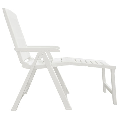 White Plastic Sun Lounger - Durable & Stylish Outdoor Recliner