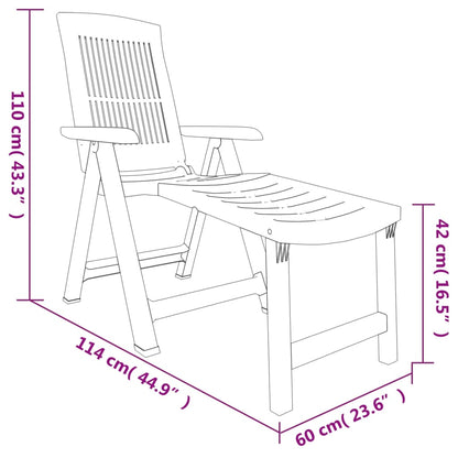 White Plastic Sun Lounger - Durable & Stylish Outdoor Recliner