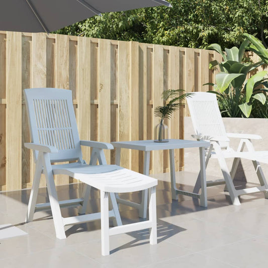 White Plastic Sun Lounger - Durable & Stylish Outdoor Recliner