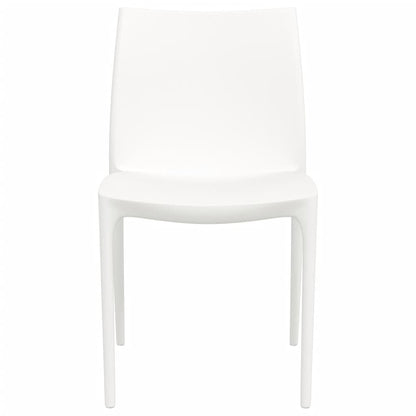 White Polypropylene Garden Chairs Set of 2 - 50x46x80 cm
