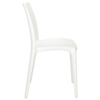 White Polypropylene Garden Chairs Set of 2 - 50x46x80 cm