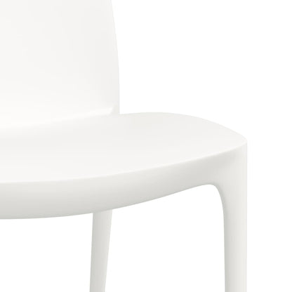 White Polypropylene Garden Chairs Set of 2 - 50x46x80 cm