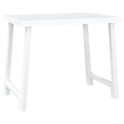 Camping Table White 79x56x64 cm PP Wooden Look