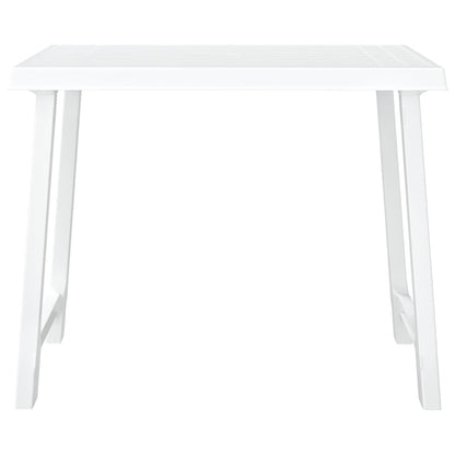 Camping Table White 79x56x64 cm PP Wooden Look