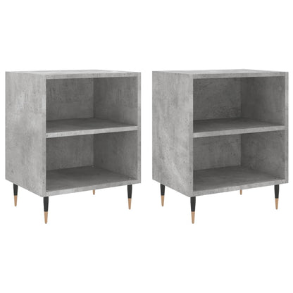 Concrete Grey Bedside Cabinets, 2 Pcs, 40x30x50 cm, Engineered Wood