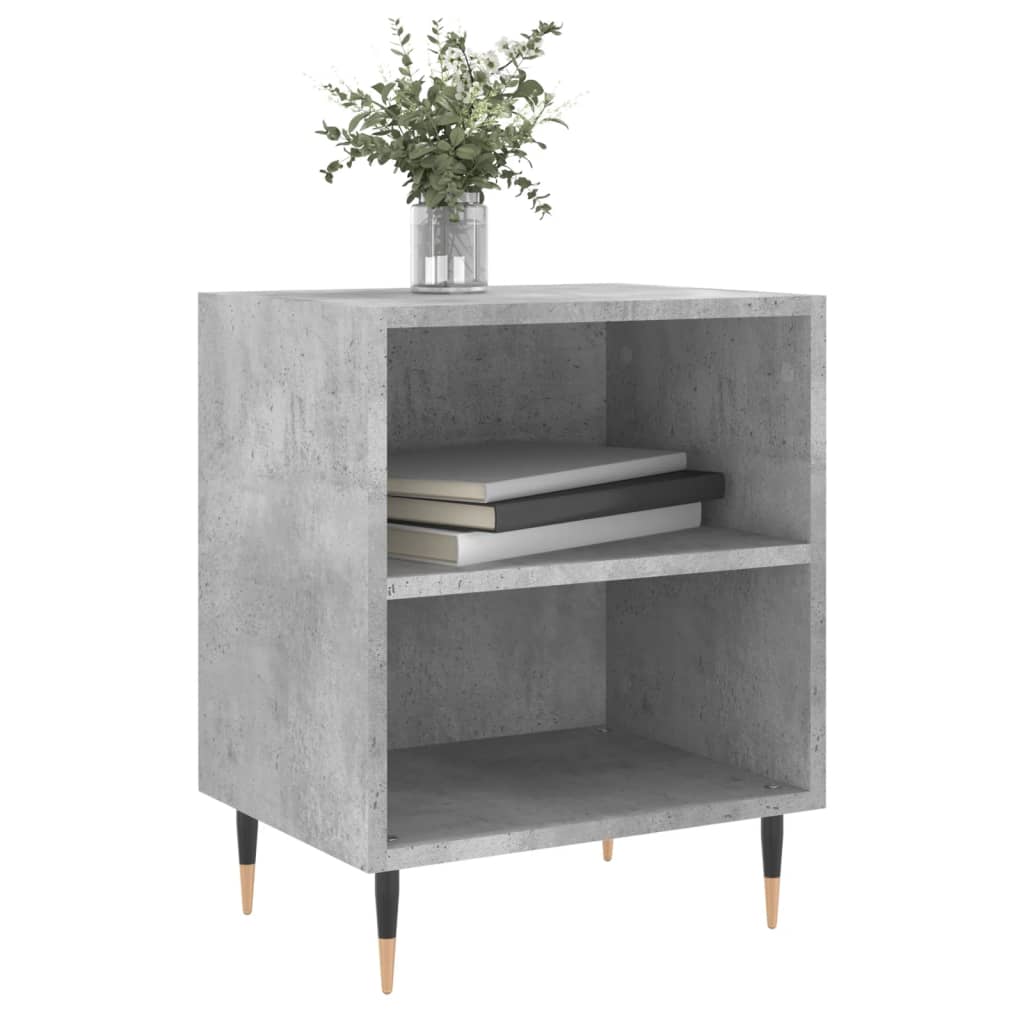 Concrete Grey Bedside Cabinets, 2 Pcs, 40x30x50 cm, Engineered Wood