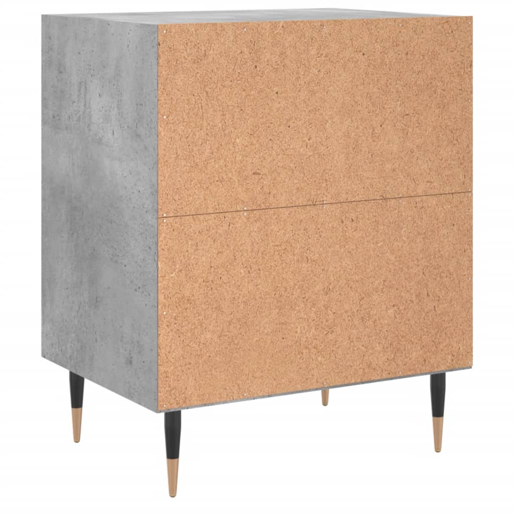 Concrete Grey Bedside Cabinets, 2 Pcs, 40x30x50 cm, Engineered Wood