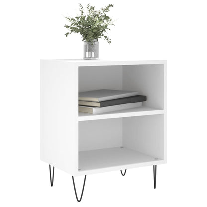 White Engineered Wood Bedside Cabinets, 2 Pcs, 40x30x50 cm