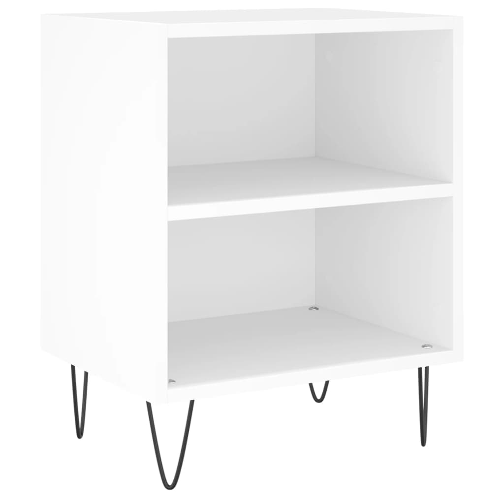 White Engineered Wood Bedside Cabinets, 2 Pcs, 40x30x50 cm