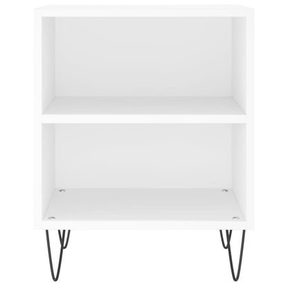 White Engineered Wood Bedside Cabinets, 2 Pcs, 40x30x50 cm