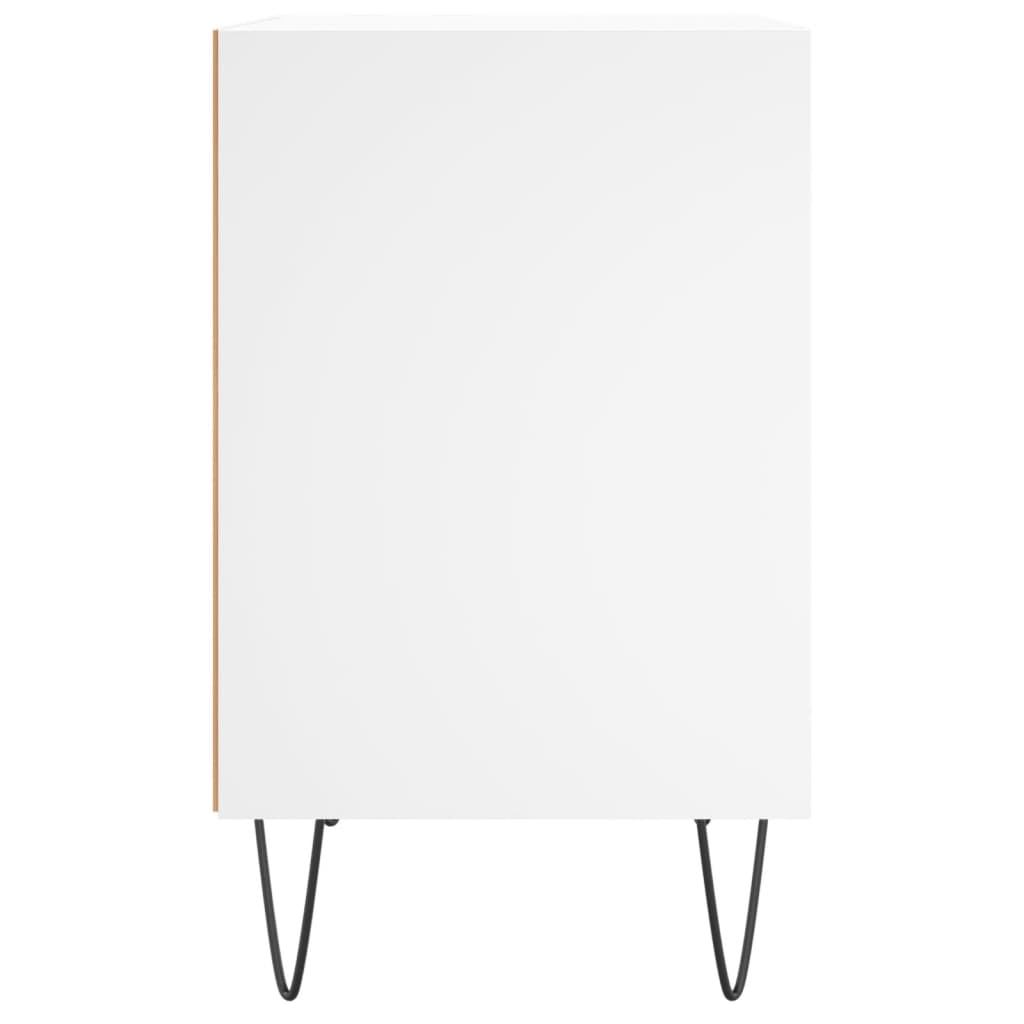White Engineered Wood Bedside Cabinets, 2 Pcs, 40x30x50 cm