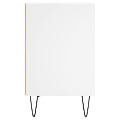 White Engineered Wood Bedside Cabinets, 2 Pcs, 40x30x50 cm