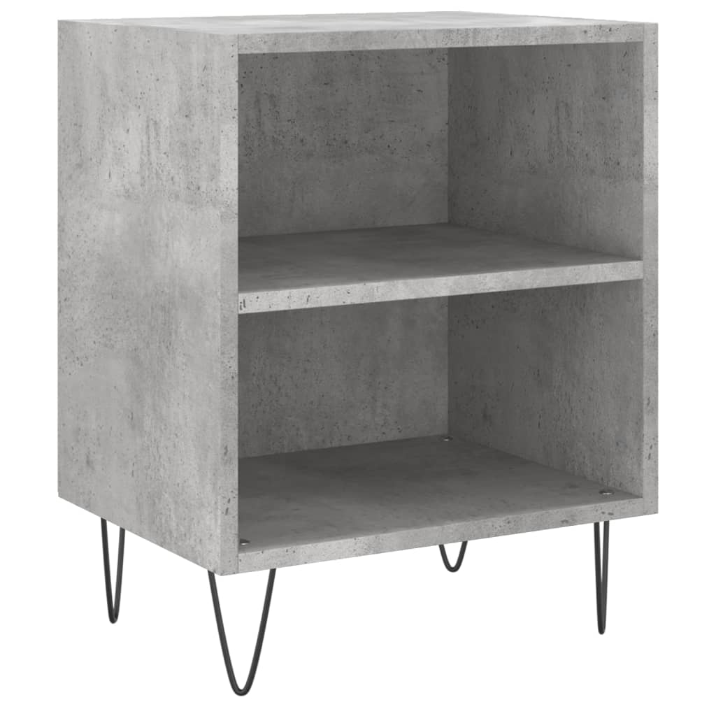 Concrete Grey Bedside Cabinets Set of 2 - 40x30x50 cm Engineered Wood