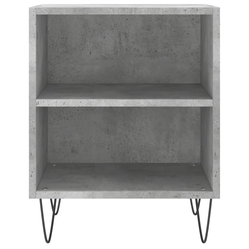 Concrete Grey Bedside Cabinets Set of 2 - 40x30x50 cm Engineered Wood
