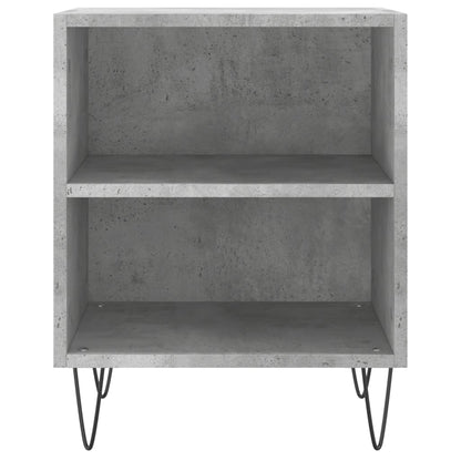 Concrete Grey Bedside Cabinets Set of 2 - 40x30x50 cm Engineered Wood