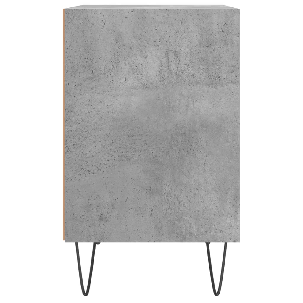 Concrete Grey Bedside Cabinets Set of 2 - 40x30x50 cm Engineered Wood
