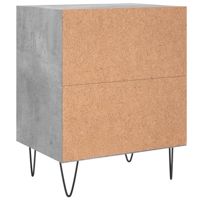 Concrete Grey Bedside Cabinets Set of 2 - 40x30x50 cm Engineered Wood