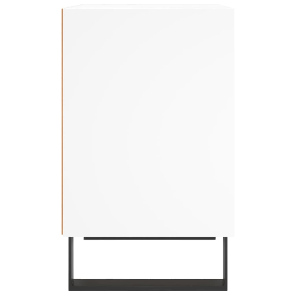 White Engineered Wood Bedside Cabinets Set of 2 - 40x30x50 cm
