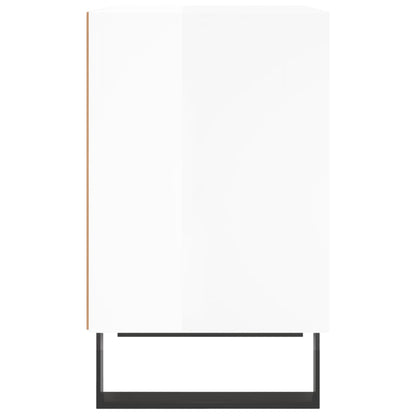 Elegant High Gloss White Bedside Cabinets, Set of 2, 40x30x50 cm