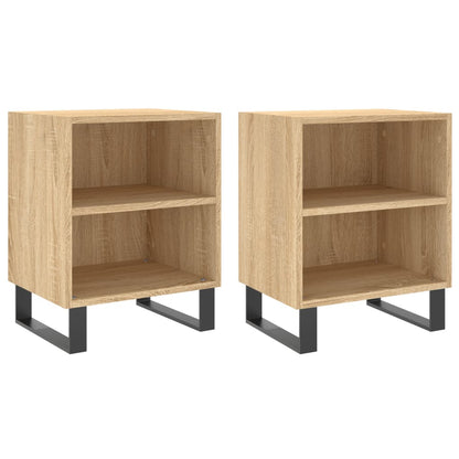 Sonoma Oak Bedside Cabinets 2pcs, 40x30x50 cm, Engineered Wood