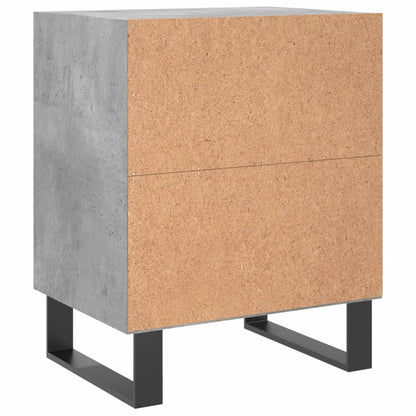 Concrete Grey Bedside Cabinets 2pcs – Engineered Wood 40x30x50 cm