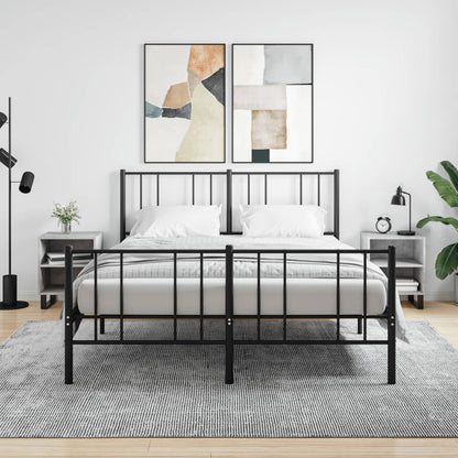 Concrete Grey Bedside Cabinets 2pcs – Engineered Wood 40x30x50 cm